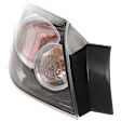 Driver Side Tail Light, with Bulb, Halogen, Clear and Red Lens, Hatchback