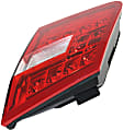 Passenger Side, Inner Tail Light, with Bulb, LED, Clear and Red Lens, E-Class, W212, Sedan