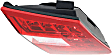 Driver Side, Inner Tail Light, with Bulb, LED, Clear and Red Lens, W212, Sedan