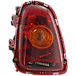 Driver Side Tail Light, with Bulb, Halogen, Amber Lens, Amber Lens, Yellow Turn Indicator, Hatchback/Convertible 09-10