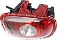 Driver Side Tail Light, with Bulb, Halogen, Clear Lens, White Turn Indicator, Hatchback/Convertible 09-10