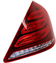 Passenger Side Tail Light, with Bulb, LED, Clear and Red Lens, Sedan