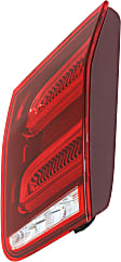 Passenger Side, Inner Tail Light, with Bulb, LED, Clear and Red Lens, E-Class, Sedan