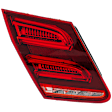 Driver Side, Inner Tail Light, with Bulb, LED, Clear and Red Lens, Sedan