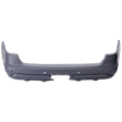 Rear Primed Bumper Cover, For Models Without Styling Package (U49), With Trailer Hitch Hole and Parktronic Holes