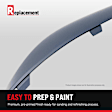 Rear, Passenger Side, Outer Bumper Trim, Primed, Side Impact Strip