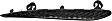 Rear, Passenger Side Bumper Trim, Black