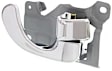 Front or Rear, Passenger Side Interior Door Handle, Chrome, With Door Lock Button