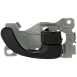Front or Rear, Passenger Side Interior Door Handle, Textured Black, With Door Lock Button