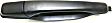 Front, Passenger Side Textured Black Exterior Door Handle, Without Key Hole