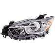 Driver Side Halogen Headlight, Without bulb(s), OE Replacement