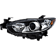 Driver Side Halogen Headlight, Without bulb(s), OE Replacement, CAPA Certified