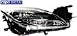 Passenger Side Headlight, without Bulb, Halogen, Clear Lens, CAPA Certified