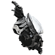 Passenger Side Headlight, without Bulb, Halogen, Clear Lens, CAPA Certified
