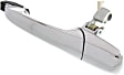 2008 Mazda 3 - Front Or Rear, Driver Side Chrome Exterior Door Handle, Without Key Hole, Hatchback