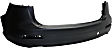 Rear Primed Bumper Cover, Without Parking Aid Sensor Holes, CAPA Certified