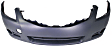 Front Primed Bumper Cover, Sedan, With Fog Light Holes, Without Parking Aid Sensor Holes, CAPA CERTIFIED