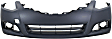 Front Primed Bumper Cover, Coupe, With Fog Light Holes, Without Parking Aid Sensor Holes, CAPA Certified