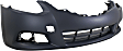 Front Primed Bumper Cover, Coupe, With Fog Light Holes, Without Parking Aid Sensor Holes, CAPA Certified