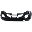 Front Primed Bumper Cover, With Tow Hook Holes, Without Tow Hook Cover