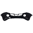 Front Primed Bumper Cover, With Tow Hook Holes, Without Tow Hook Cover