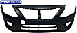 Front Primed Bumper Cover, Sedan, With Chrome Insert, CAPA Certified
