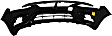 Front Primed Bumper Cover, Sedan, With Chrome Insert, CAPA Certified