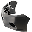 Front Primed Bumper Cover, Without Parking Aid Sensor Holes