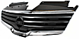 Upper Grille Assembly, Chrome Shell with Painted Dark Gray Insert, CAPA CERTIFIED