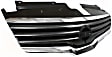Upper Grille Assembly, Chrome Shell with Painted Dark Gray Insert, CAPA CERTIFIED