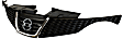 Grille, Painted Black, 4 Cyl., 1.6L Engine