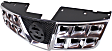 2015 Nissan Rogue Select S - Grille, Chrome Shell with Black Insert, For Models Without Front View Camera