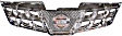 2015 Nissan Rogue Select S - Grille, Chrome Shell with Black Insert, For Models Without Front View Camera