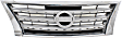 2013-2015 Nissan Sentra - Grille, Chrome Shell with Painted Silver Insert, 4 Cyl., 1.8L Engine