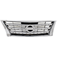 Grille, Chrome Shell with Painted Silver Insert, 4 Cyl., 1.8L Engine, CAPA Certified