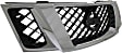 Upper Grille Assembly, Chrome Shell with Black Insert