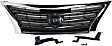 Upper Grille Assembly, Chrome Shell with Painted Dark Silver Black Insert, SR Model, 4 Cyl., 1.8L Engine, CAPA Certified