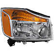 Passenger Side Headlight, with Bulb, Halogen, Clear Lens, 8 Cyl., 5.6L Engine, CAPA Certified