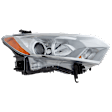 Passenger Side Halogen Headlight, With bulb(s), OE Replacement, CAPA Certified