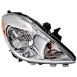 Passenger Side Headlight, with Bulb, Halogen, Clear Lens, 4 Cyl., 1.6L Engine, CAPA Certified