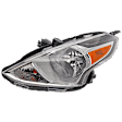 Driver Side Headlight, with Bulb, Halogen, Clear Lens, 4 Cyl., 1.6L Engine