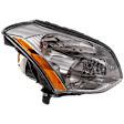 Passenger Side Headlight, with Bulb, Halogen, Clear Lens, 6 Cyl., 3.5L Engine