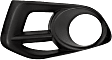 Front, Driver Side Fog Light Trim, Textured Black, with Fog Lights