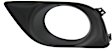 Front, Driver Side Fog Light Trim, Textured Black, Sedan