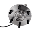 Front, Driver or Passenger Side Wheel Hub, With Bearing, With Sensor, 6 x 4.5 in. Bolt Pattern, 4WD