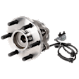 Front, Driver or Passenger Side Wheel Hub, 6 Lugs, With Bearing, With Sensor, RWD