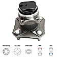 Rear, Driver or Passenger Side Wheel Hub, With Bearing, 4 x 4.5 in. Bolt Pattern, 4 Cyl., 1.8L Engine, FWD