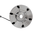 Front, Driver or Passenger Side Wheel Hub, With Bearing, With Sensor, 6 in. x 5.5 in. Bolt Pattern, 8 Cyl., 5.6L Engine