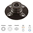 Rear, Driver or Passenger Side Wheel Hub, With Bearing, 4 x 4.5 in. Bolt Pattern, FWD