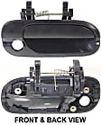 Front, Passenger Side Smooth Black Exterior Door Handle, With Key Hole